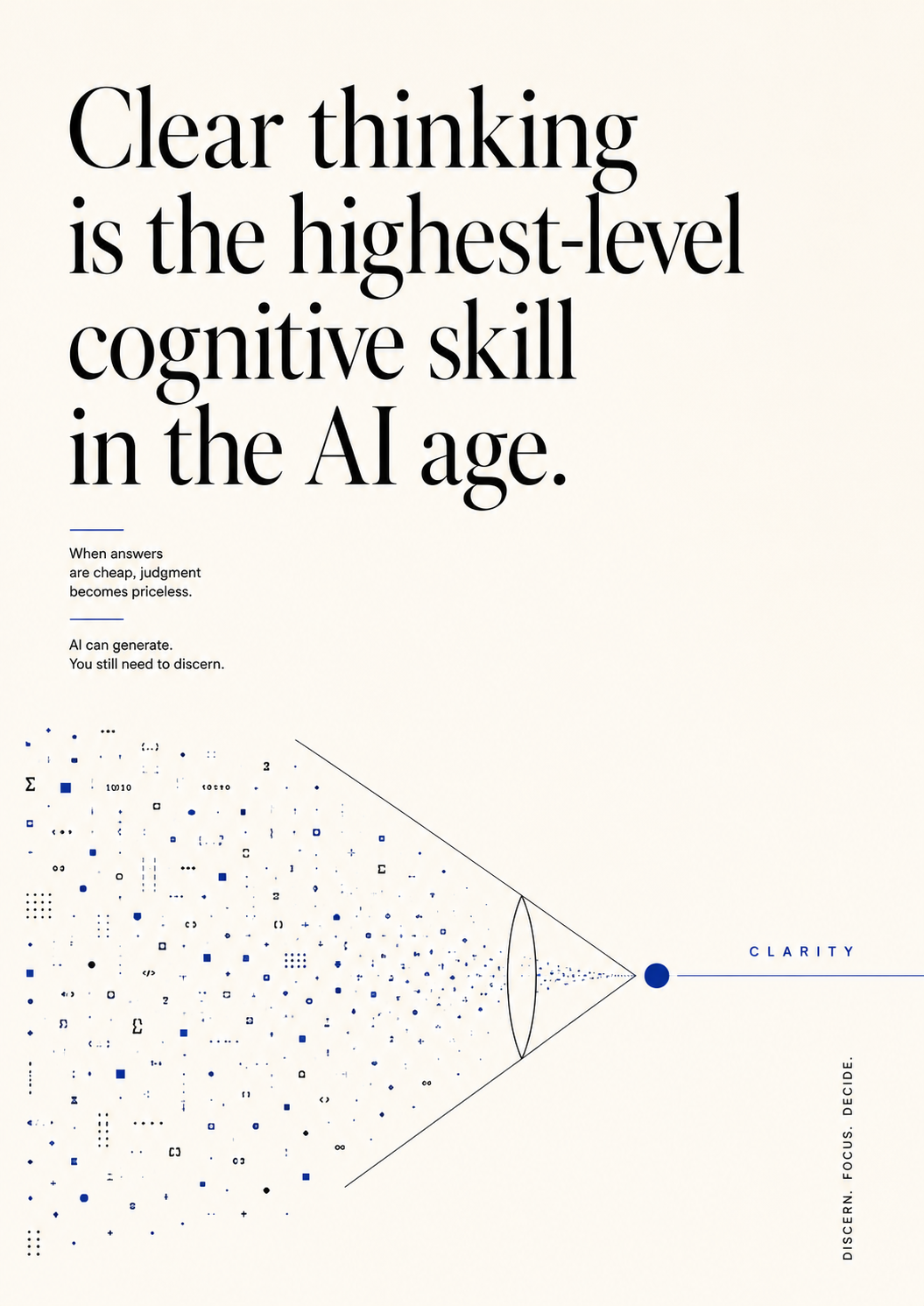 Clear thinking in the AI age infographic
